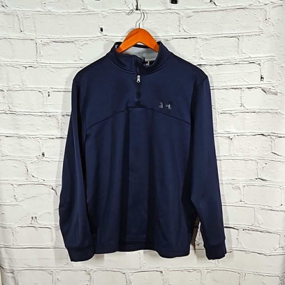 Under Armour Navy Blue Quarter-Zip Pullover Sweatshirt